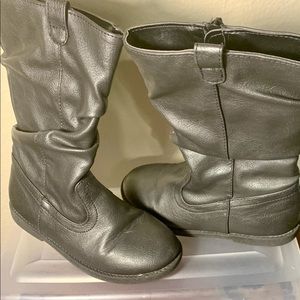 Girls Tall Black Boots